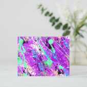 Retro 80's verfplaat - Paars Briefkaart (Staand voorkant)