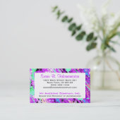 Retro 80's verfplaat - Paars Visitekaartje (Staand voorkant)