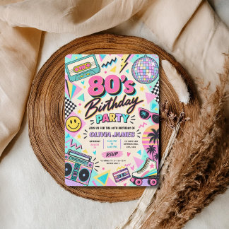 Retro 80s Verjaardag Kaart