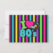 Retro 80's verjaardagsfeestje - Bedankt Card (Achterkant)