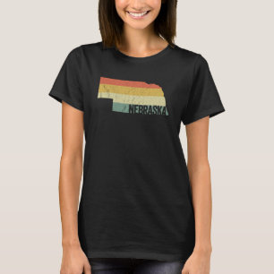 Retro 80s Vervallen Vintage Zonsondergang Nebraska T-shirt