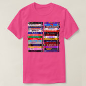 Retro 80s VHS Stacks Lange Mouw TShirt (Design voorkant)