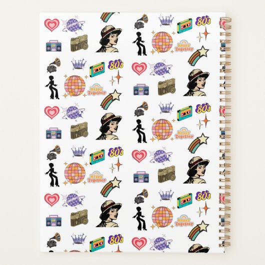 Retro 80's Vibes geheugen Planner (Achterkant)