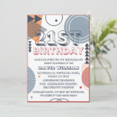 Retro 80s Vibrant Bold 21ste Verjaardag Kaart (Staand voorkant)