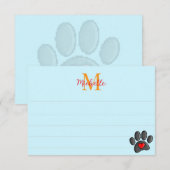 Retro 80's Videospel 8 Bits Pixel Art Hondenpootaf Notitiekaartje (Voorkant / Achterkant)