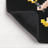 Retro 80s videospel pixel art badmintonspeler  muismat (Hoek)
