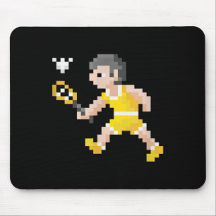 Retro 80s videospel pixel art badmintonspeler  muismat
