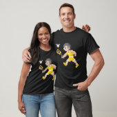 Retro 80's videospel pixel art badmintonspeler  t-shirt (Unisex)