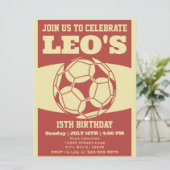 Retro 80's Voetbal Verjaardag Kaart (Staand voorkant)