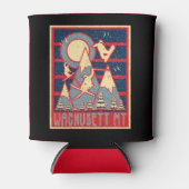 Retro 80s Wachusett Mountain Ski Blikjeskoeler (Voorkant)