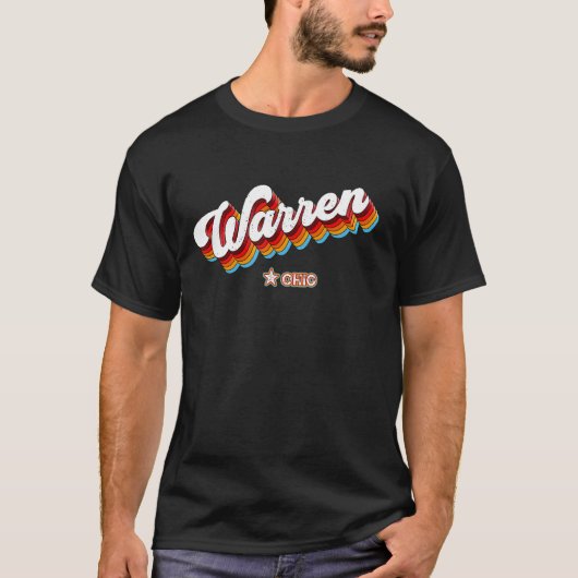 Retro 80s Warren Ohio Oh T-shirt (Voorkant)