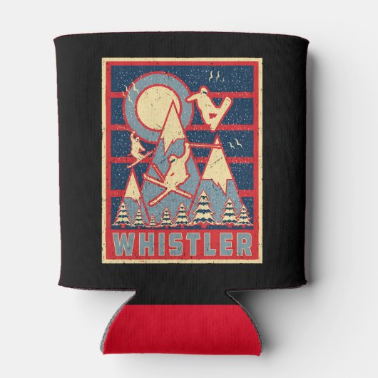 Retro 80s Whistler British Columbia Blikjeskoeler (Achterkant)