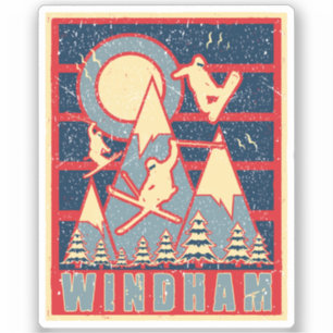 Retro 80s Windham Mountain Ski Sticker
