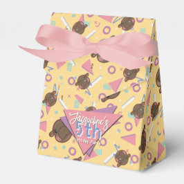 Retro 80's Yellow Baby Hippo Birthday Bedankdoosjes