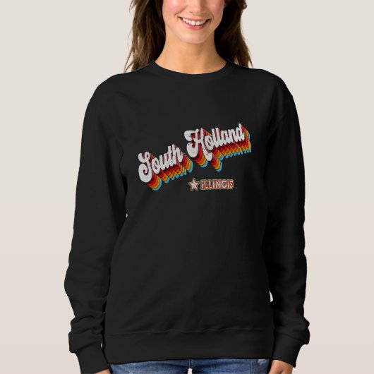 Retro 80s Zuid-Holland Illinois Il Trui (Voorkant)