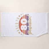 Retro 80th Birthday Humor Strandlaken (Voorkant)