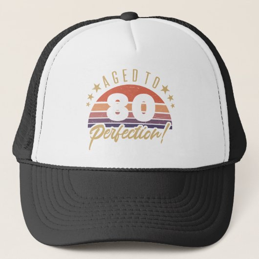 Retro 80th Birthday Humor Trucker Pet (Voorkant)