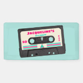 Retro 80th Birthday Party Spandoek (Horizontaal)