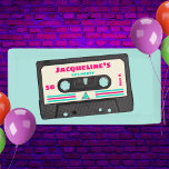 Retro 80th Birthday Party Spandoek<br><div class="desc">👉 Vier je 50ste verjaardag 80 stijl met deze superleuke retro mix tape party decor banner. Het ontwerp heeft een tachtiger motief en strepen. Deze retro muziek party uitnodiging zal je feest zeker onderscheiden van de rest! #zazzlemade - Klik gewoon om dit ontwerp te personaliseren!Mijn beloften - Dit is uniek...</div>