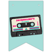 Retro 80th Birthday Party Vlaggetjes (Eerste vlag)