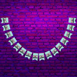Retro 80th Birthday Party Vlaggetjes<br><div class="desc">👉 Vier de stijl van je 50ste verjaardag 80 met deze superleuke retro mix tape party decor bunting vlaggen. Het ontwerp heeft een tachtiger motief en strepen. Deze retro muziek party uitnodiging zal je feest zeker onderscheiden van de rest! - Klik gewoon om dit ontwerp te personaliseren!Mijn beloften - Dit...</div>