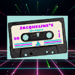 Retro 80th Paarse Mix Tape, 30th Birthday Party Kaart<br><div class="desc">👉 Vier uw 30e verjaardag 80 stijl met deze superleuke retro mix tape party uitnodiging. Het ontwerp heeft een tachtiger stijl motief, en paarse en turquoise strepen. Deze uitnodiging zal uw feest zeker onderscheiden van de rest! #zazzlemade - Klik gewoon om dit ontwerp te personaliseren Mijn beloften - Dit ontwerp...</div>