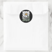 Retro 8647 Bloemen Bloemen Ronde Sticker (Tas)