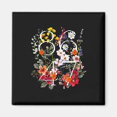 Retro 8647 Floral Anti Trump Liberal Political  Magneet (Voorkant)