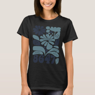 Retro 8647 Subtle Anti Trump 86 47 Bloemen T-shirt