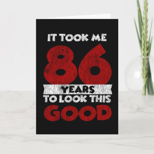 Retro 86 Jaar Oud Funny 86ste Verjaardagscadeau Kaart