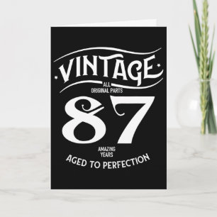 Retro 87 Geweldige Jaren Grappige 87e Verjaardag P Kaart