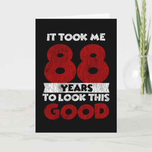 Retro 88 Jaar Oud Grappig 88e Verjaardagscadeau Kaart (Voorkant)