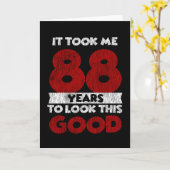 Retro 88 Jaar Oud Grappig 88e Verjaardagscadeau Kaart (Gele Bloem)