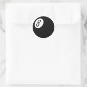 Retro 8-Ball Ronde Sticker (Tas)