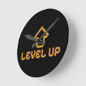 Retro 8-Bit EASY Wandklok - Zwart (Hoek)