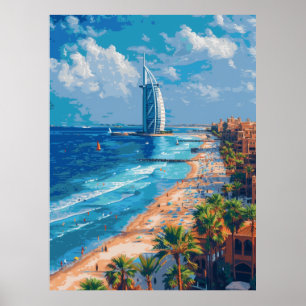Retro 8-bit isometrische pixel art Poster - 'B' Le