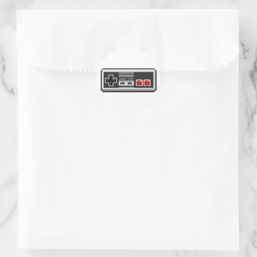 Retro 8-bit Pixel Art Game Controller Sticker (Tas)