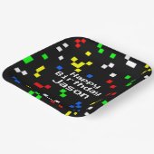 Retro 8 Bit Video Game Graphics Pattern Papieren Bordje (Gebogen)