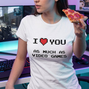 Retro 8-bit videogamer Vriendje vriendinnetje T-shirt