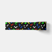 Retro 8 Bit Videospel Grafisch Patroon Grosgrain Lint (Voorkant)