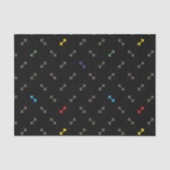 Retro 8-bits Gym Weegpatroon Tissuepapier (Voorkant)