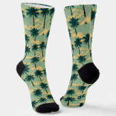 Retro 8-bits Pixel Palm Tree Sokken (Gebogen)