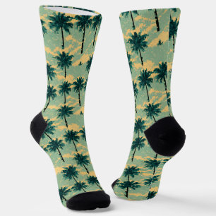 Retro 8-bits Pixel Palm Tree Sokken