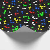 Retro 8-bits videographicspatroon cadeaupapier (Hoek)