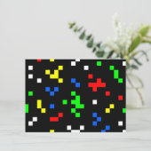 Retro 8-bits videographicspatroon kaart (Staand voorkant)