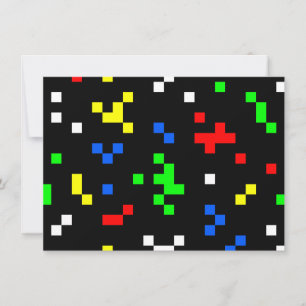 Retro 8-bits videographicspatroon kaart
