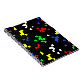 Retro 8-bits videographicspatroon notitieboek (Rechterzijde)