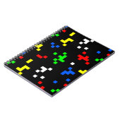 Retro 8-bits videographicspatroon notitieboek (Linkerzijde)