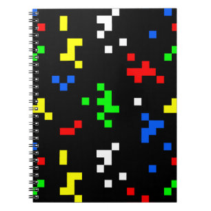 Retro 8-bits videographicspatroon notitieboek
