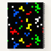Retro 8-bits videographicspatroon notitieboek (Achterkant)
